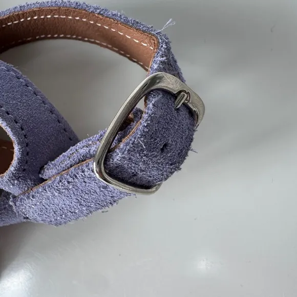 ⭐️Stunning Mir Mar Italian Handcrafted suede Purple Leather Sandals 37