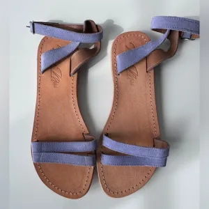 ⭐️Stunning Mir Mar Italian Handcrafted suede Purple Leather Sandals 37
