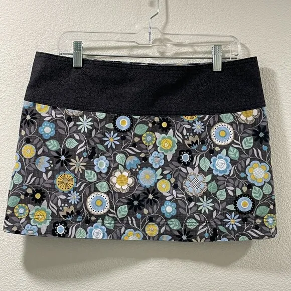 SWEET SPOT Sport Skirt, Adjustable/Reversible Mini, Black/Gray/Blue - 10 - 18