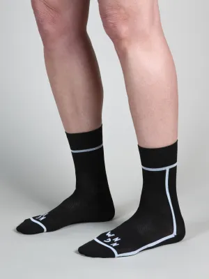 T-section Air Socks Long - Black