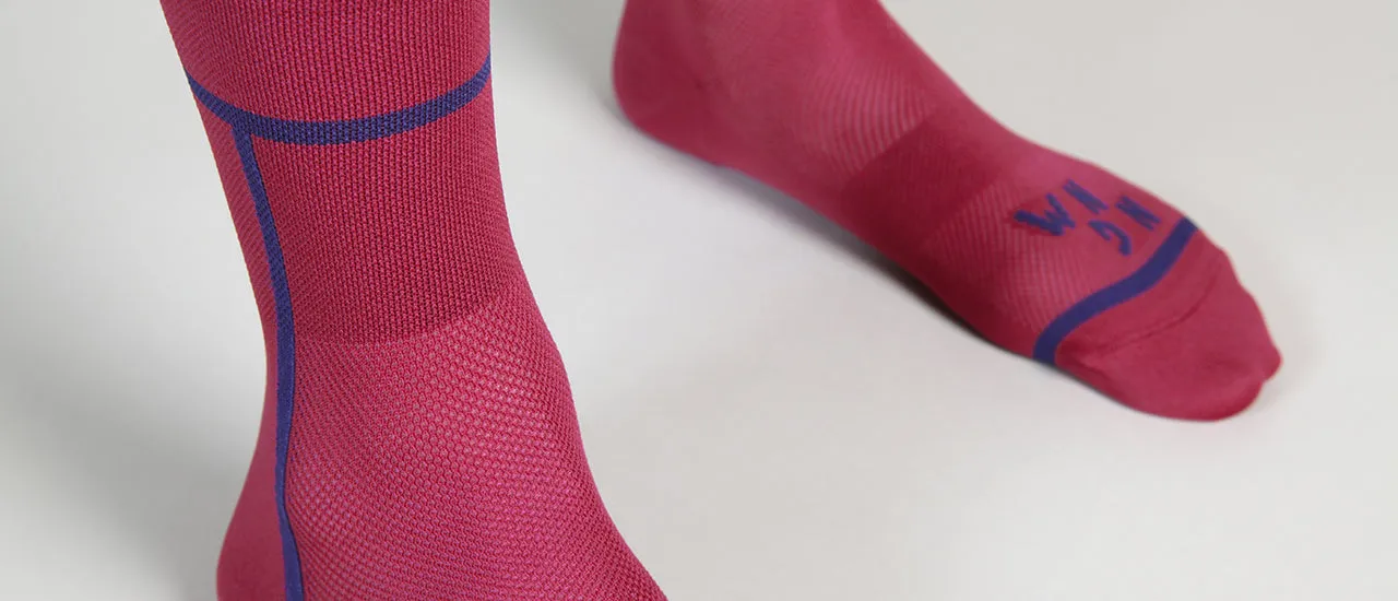 T-section Air Socks Long - Burgundy