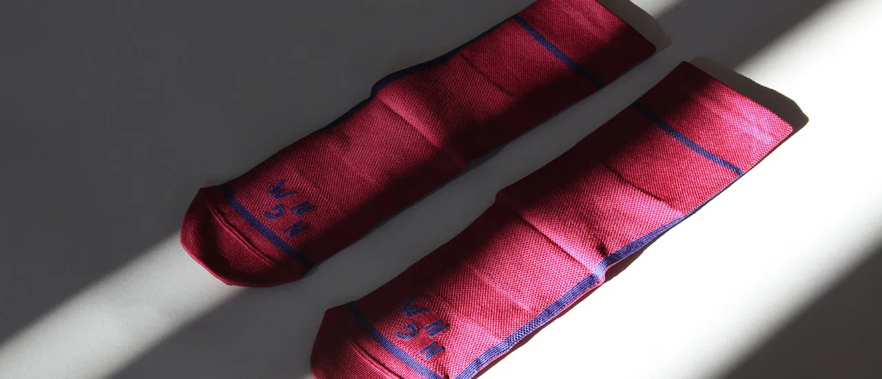 T-section Air Socks Long - Burgundy