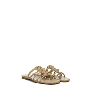 Tan Brown Camel Vince. Leather Strappy Thong Slides Sandals Slip-Ons (NWT)