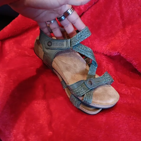 Taos Footwear Women's Blue Sandals Size 6 Or 6.5