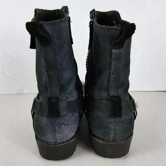 Teva De La Vina Dos Black Boots with Buckle Detail Size 7 1/2