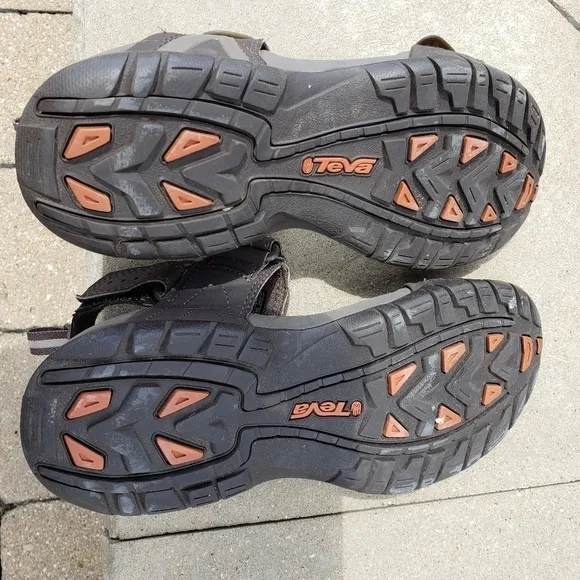 TEVA Men's Sandals Brown/Orange Size 7