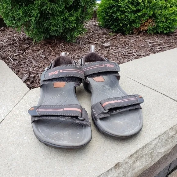 TEVA Men's Sandals Brown/Orange Size 7