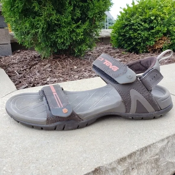 TEVA Men's Sandals Brown/Orange Size 7