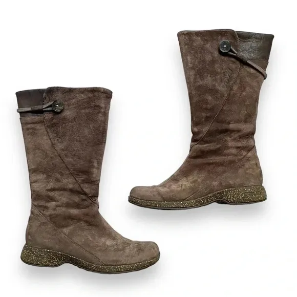 Teva Montecito Suede Leather Side Zip Mid-Calf Boots