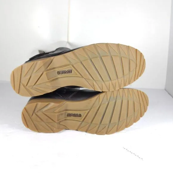 TEVA Women's De La Vina US8,5 Brown Leather Waterproof Zip-Up Ankle Boots