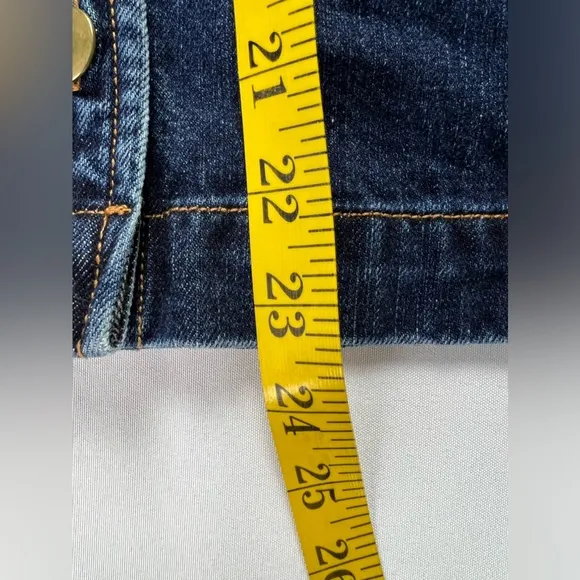 The J. Peterman Company Denim Button Skirt
