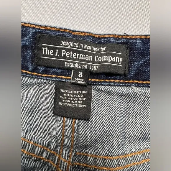 The J. Peterman Company Denim Button Skirt