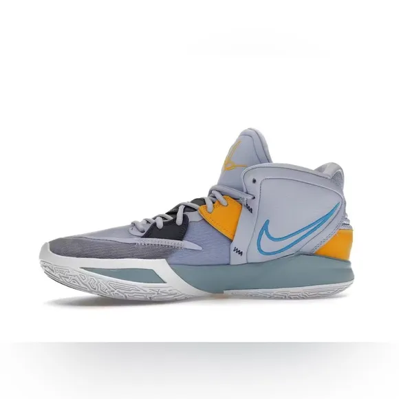 The Nike Kyrie Infinity Basketball Shoes, Size 11.5, Blue Gold Grey, Like New