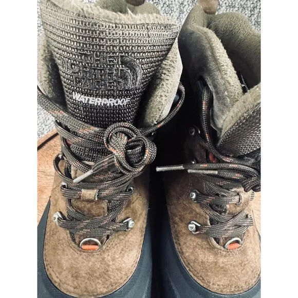 The North Face Chilkats Mens Waterproof Brown Suede &amp; Rubber Snow Boots Sz 14