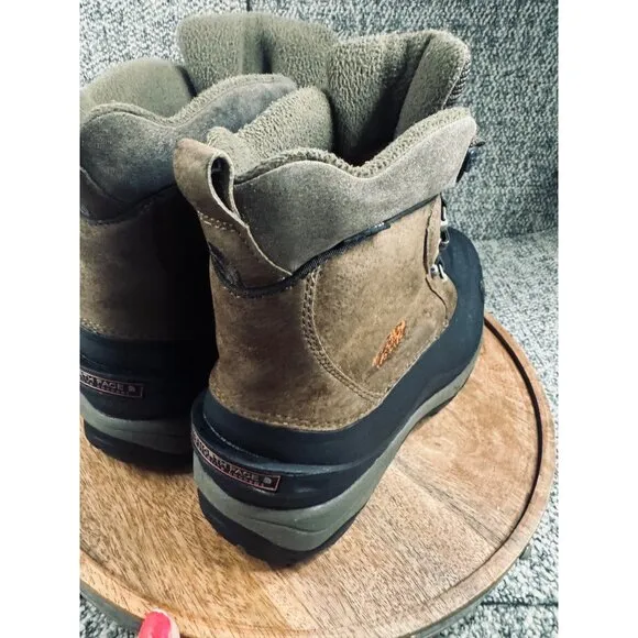 The North Face Chilkats Mens Waterproof Brown Suede &amp; Rubber Snow Boots Sz 14