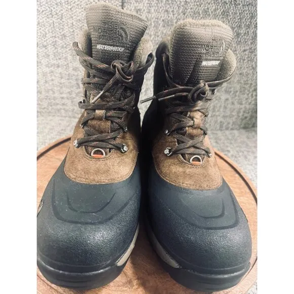 The North Face Chilkats Mens Waterproof Brown Suede &amp; Rubber Snow Boots Sz 14
