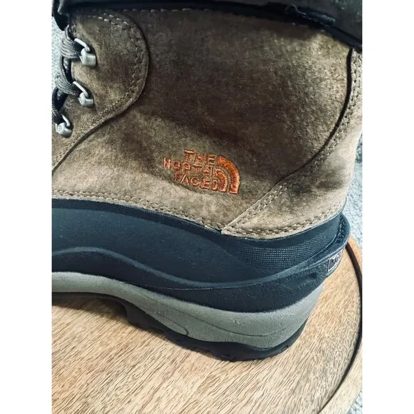 The North Face Chilkats Mens Waterproof Brown Suede &amp; Rubber Snow Boots Sz 14