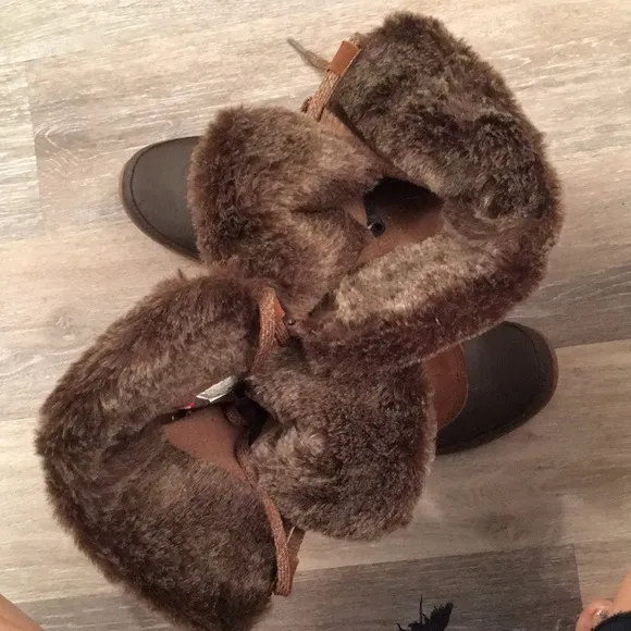 The North Face Nuptse Purna brown suede waterproof boot 9