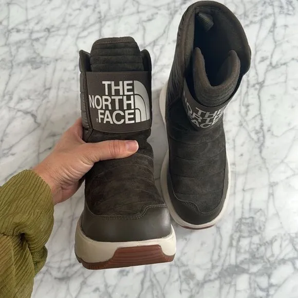 The North Face Ozone Park Winter Pull-on 200g Waterproof Winter Boots Green Sz 6