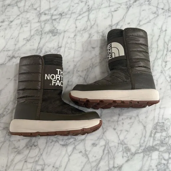 The North Face Ozone Park Winter Pull-on 200g Waterproof Winter Boots Green Sz 6