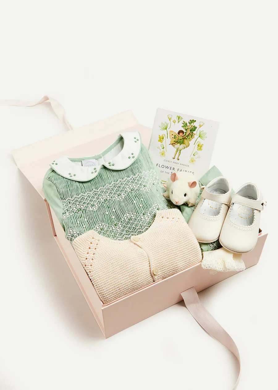 The Traditional Hand Smocked Gift Set in Green