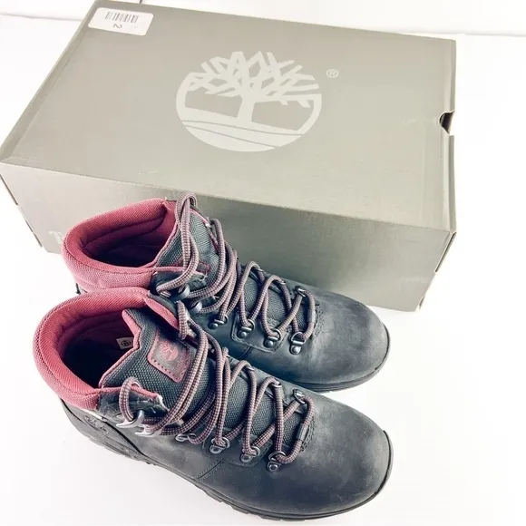 Timberland Boots Women's 6.5 Black Mt. Maddsen Waterproof Mid Hiking Boot Shoes