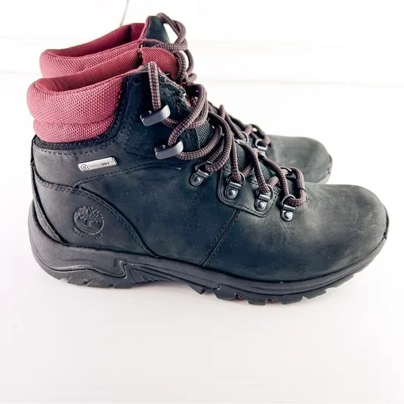 Timberland Boots Women's 6.5 Black Mt. Maddsen Waterproof Mid Hiking Boot Shoes