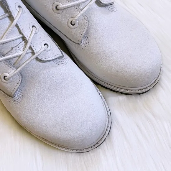 Timberland Boys Premium 6 Inch Waterproof White Helcor Boots