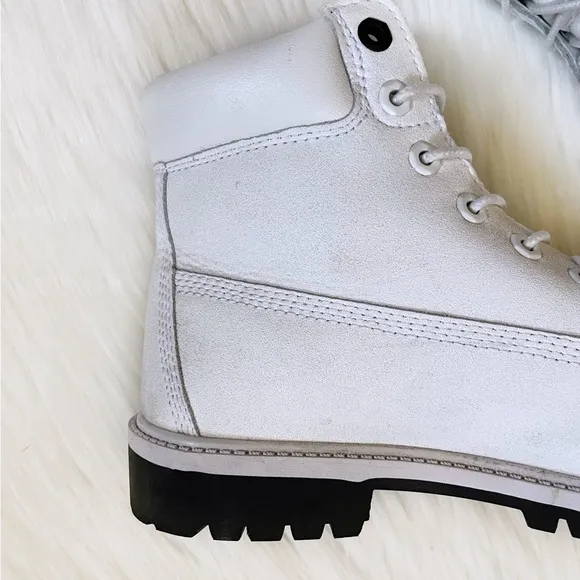 Timberland Boys Premium 6 Inch Waterproof White Helcor Boots