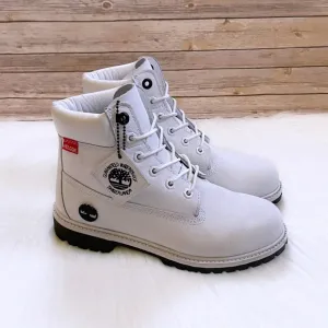 Timberland Boys Premium 6 Inch Waterproof White Helcor Boots