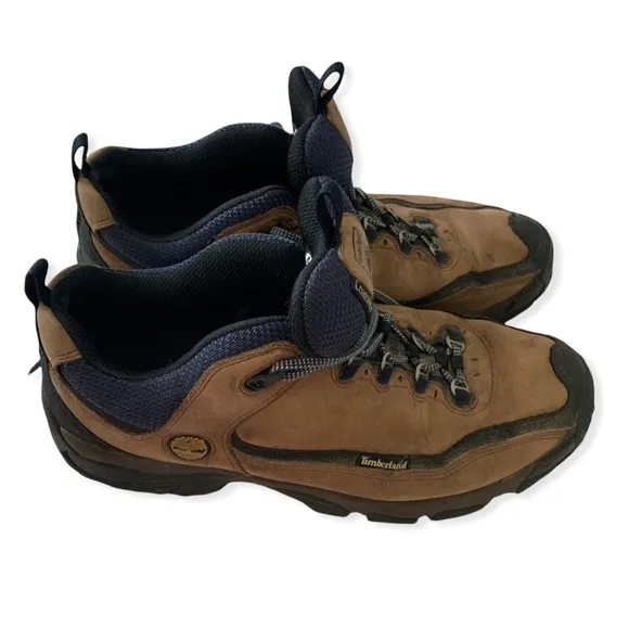 Timberland brown leather outdoor hiking work boots shoes men's size 11.5 durable