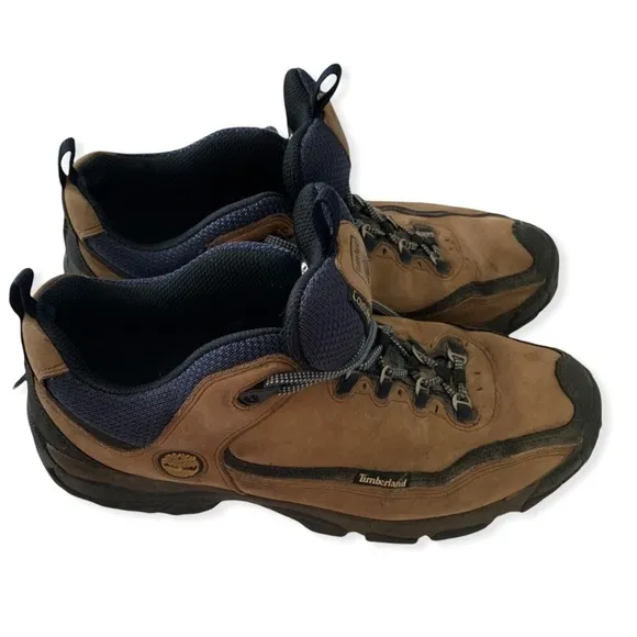 Timberland brown leather outdoor hiking work boots shoes men's size 11.5 durable