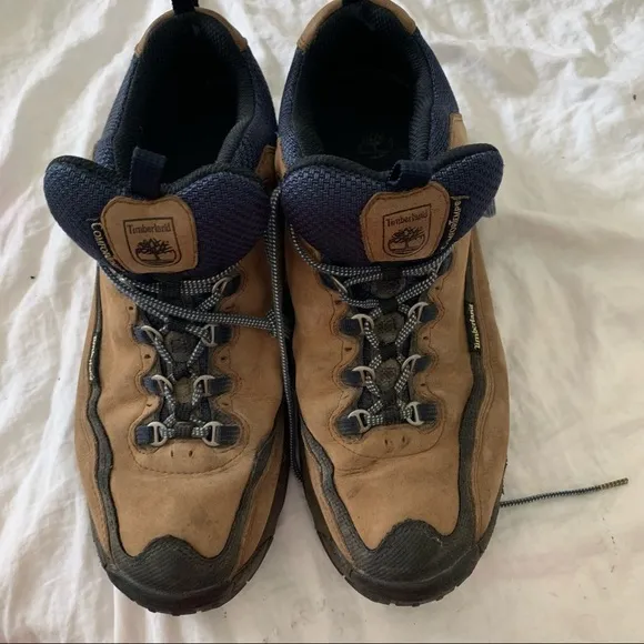 Timberland brown leather outdoor hiking work boots shoes men's size 11.5 durable