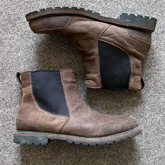 Timberland Chestnut Ridge Waterproof Chelsea Brown Boots Men’s Size 11