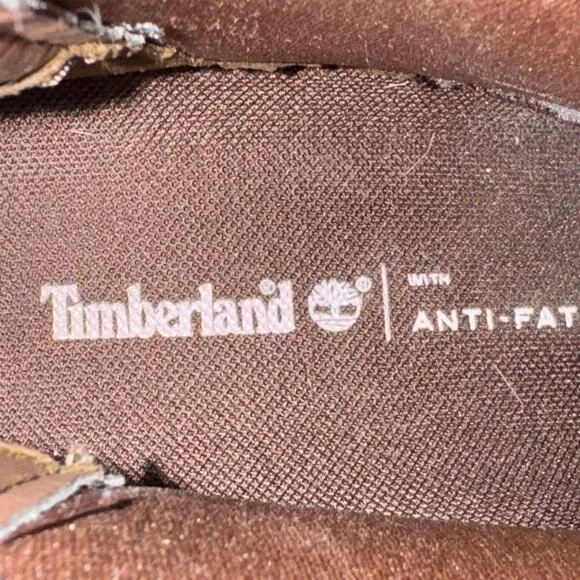Timberland Logan Chelsea Boots Men's Sz 9 Brown Leather Ankle Shoes Anti Fatigue