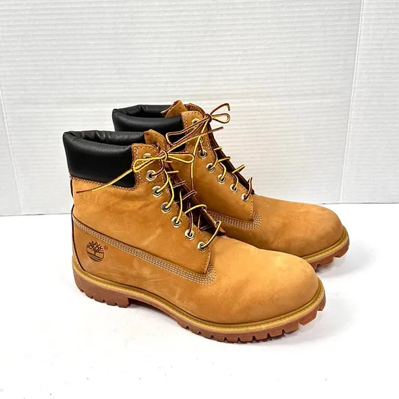 Timberland Men's 10061 Premium Wheat Waterproof Boots Sz 10