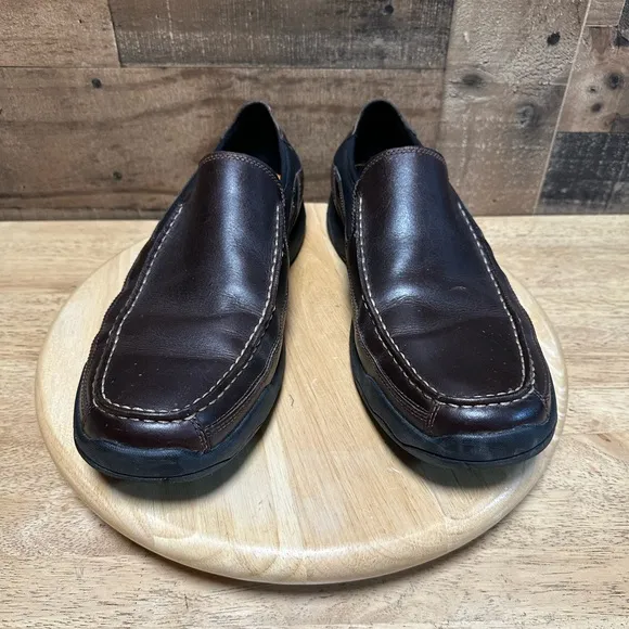 Timberland Mens Brown Earthkeepers Anti-Fatigue Leather Loafers 3147R Size 12M