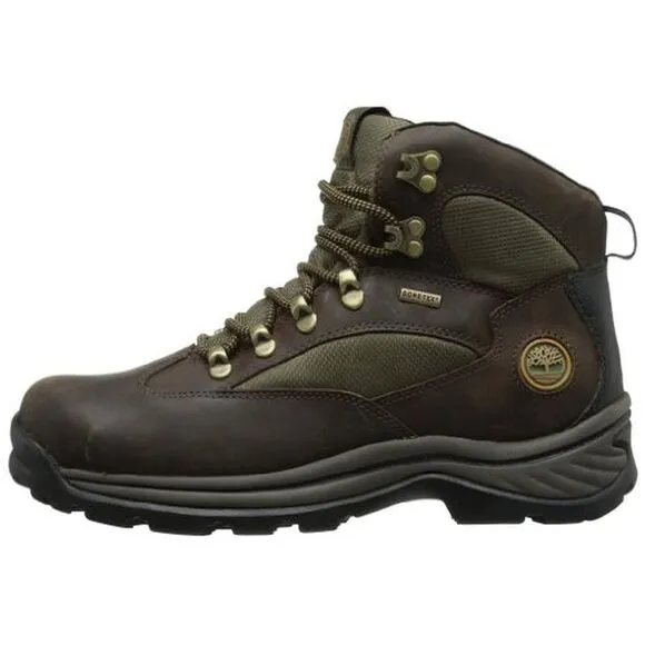 Timberland Mens Chocorua Trail Brown Leather Gore-Tex Hiking Boots Shoes NWOB
