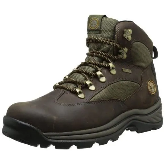 Timberland Mens Chocorua Trail Brown Leather Gore-Tex Hiking Boots Shoes NWOB