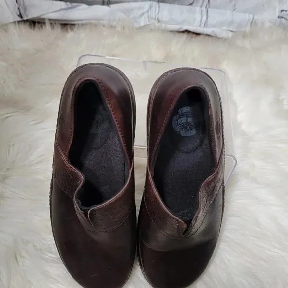 Timberland PRO Revina Slip Resistant Work Shoe Clogs Womens 8 Anti Fatique Brown