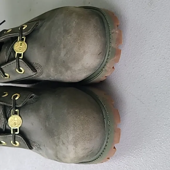 Timberland ReBOTL Boots Boy's Classic 6-Inch Waterproof Green Nubuck Suede
