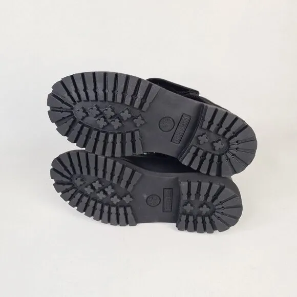 Timberland Roll Top Boys Boots Waterproof Black Winter Size 5.5 DS