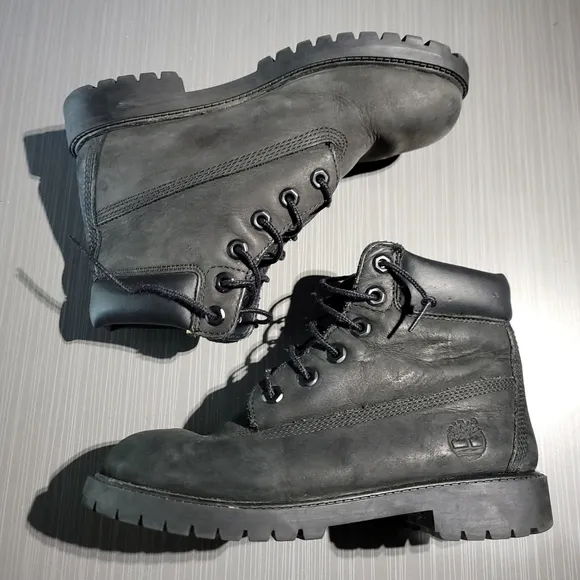 Timberland Waterproof‎ Leather Black Boots Mens 5 Women 6.5 12907 Primaloft 200.