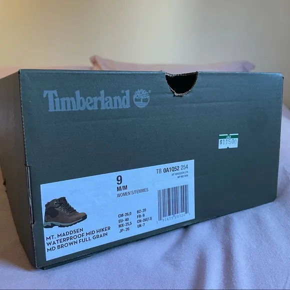 Timberland Women’s Mt. Maddsen Waterproof Hiking Boots Full Brown Grain Purple
