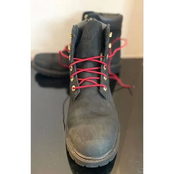 TIMBERLAND WOMEN'S Heritage 6-IN BLACK PREMIUM WATERPROOF BOOTS WOMEN’S SIZE 10