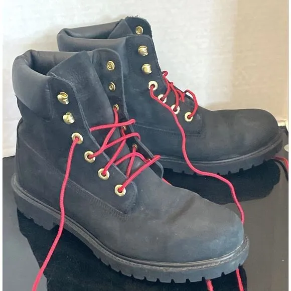 TIMBERLAND WOMEN'S Heritage 6-IN BLACK PREMIUM WATERPROOF BOOTS WOMEN’S SIZE 10