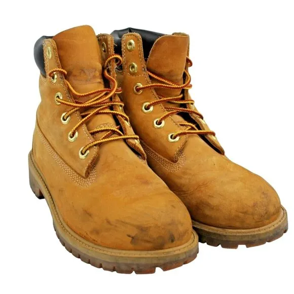 Timberland Youth Size 4.5 M Waterproof Leather Wheat Classic 6 inch Work Boots