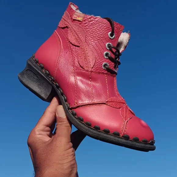 TMA EYES Brand Ladies Washed Leather Oxford Boots Mother Shoes (GERMANY))