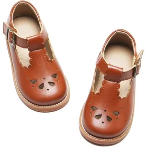 Toddler Little Girl Mary Jane Dress Shoes B366-brown