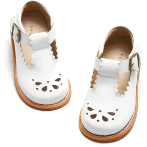 Toddler Little Girl Mary Jane Dress Shoes B366-white